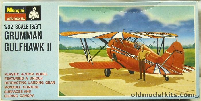 Monogram 1/32 Grumman Gulfhawk II (F3F) Al Williams Stunt Plane - Blue Box Issue, PA184-6850 plastic model kit